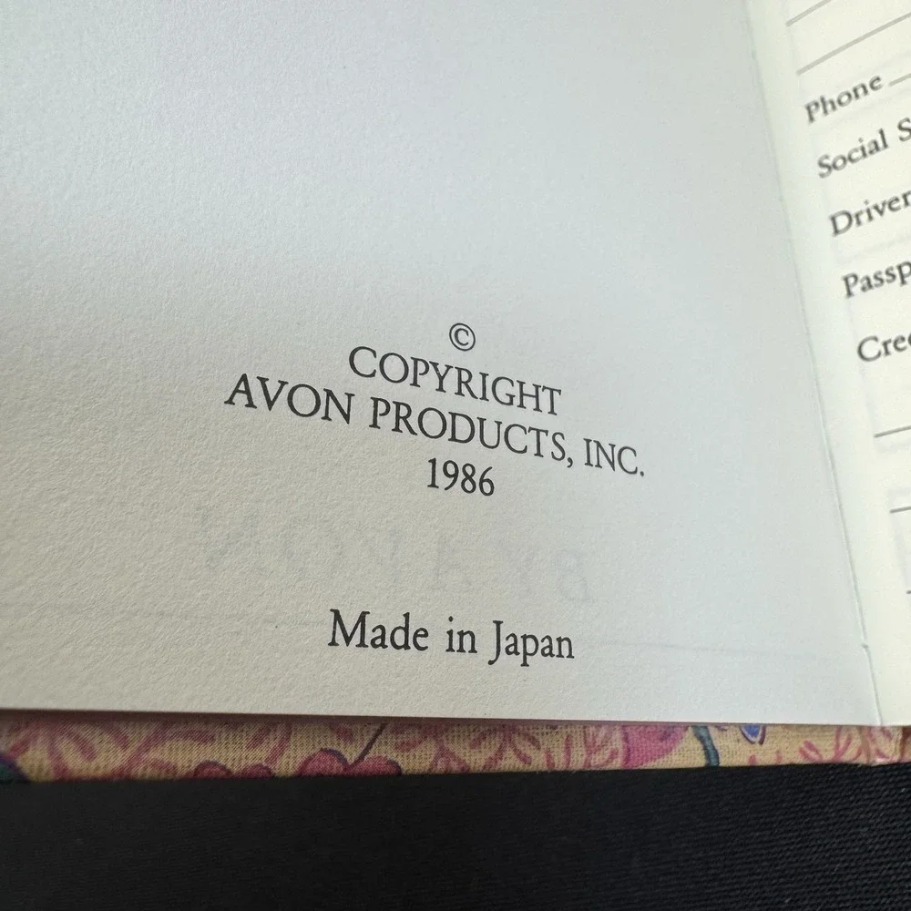 Vintage Avon French Aster Address Book 1986 NEW